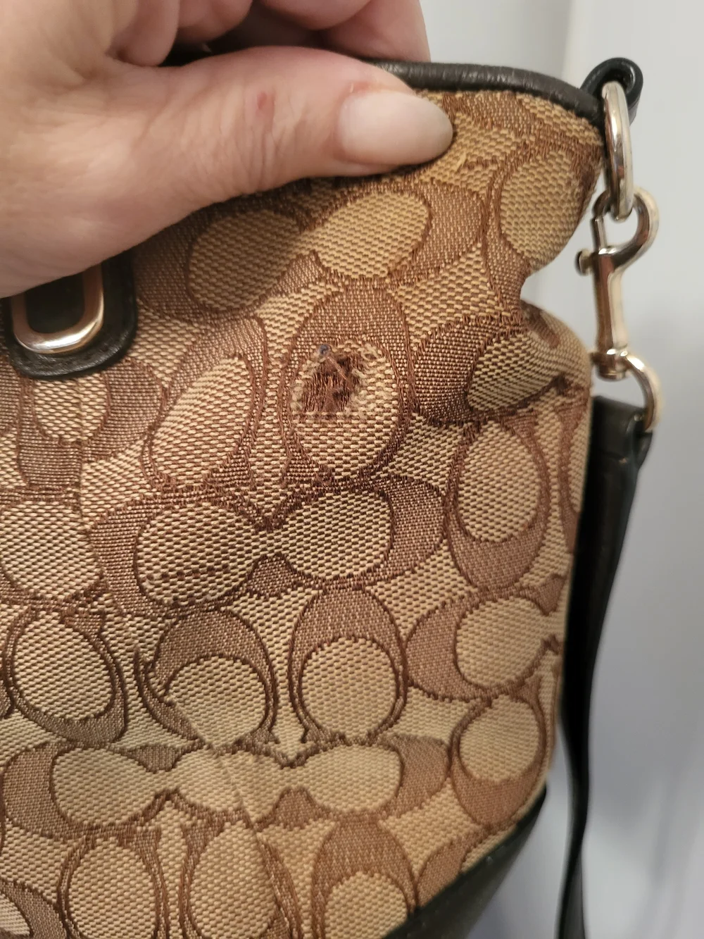 Coach Crossbody Bag - Brown & Dark Brown Interior / Gold Zipper 13